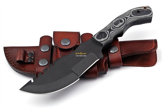 Carbon Steel Black Coated Tracker Knife