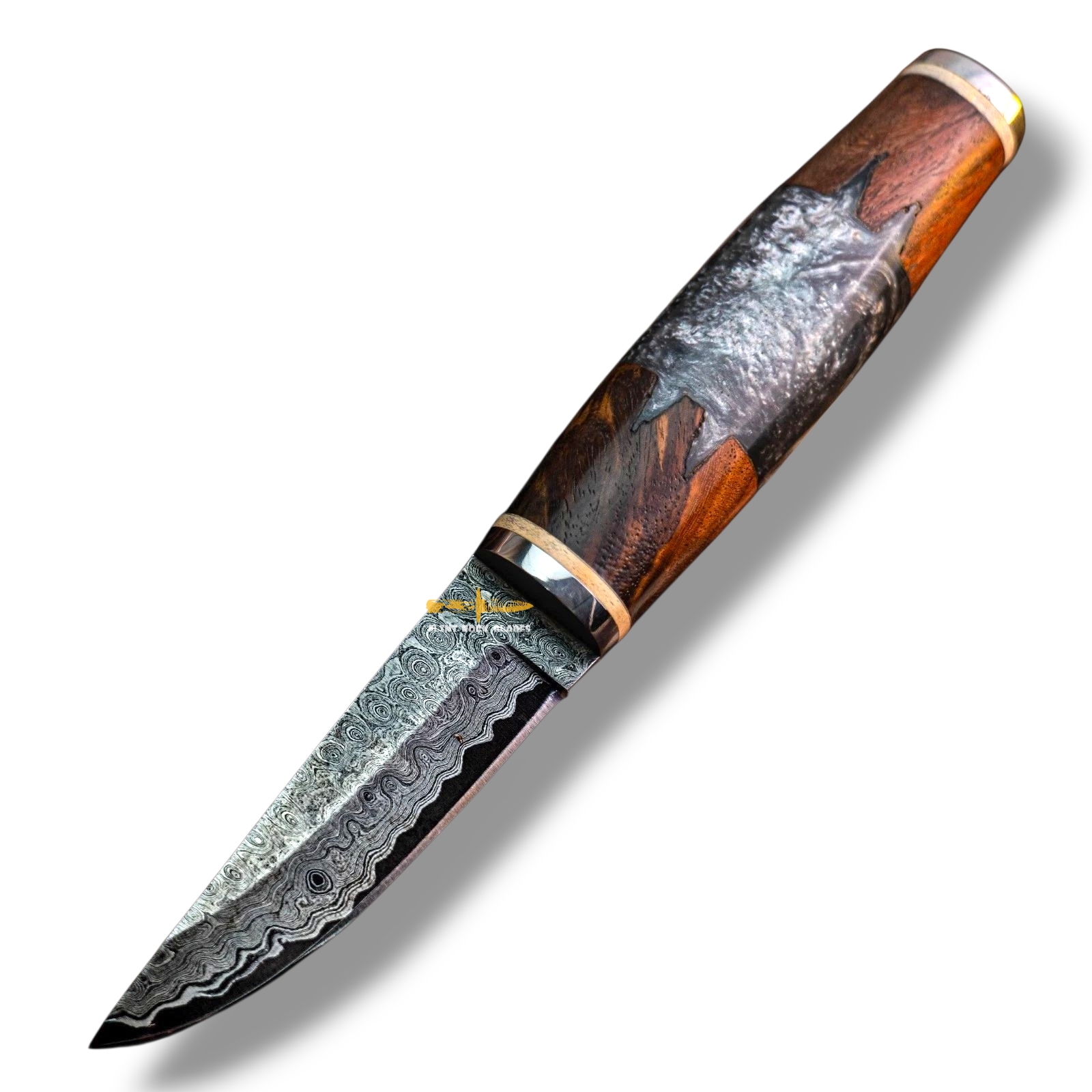 Damascus steel Pukko knife 