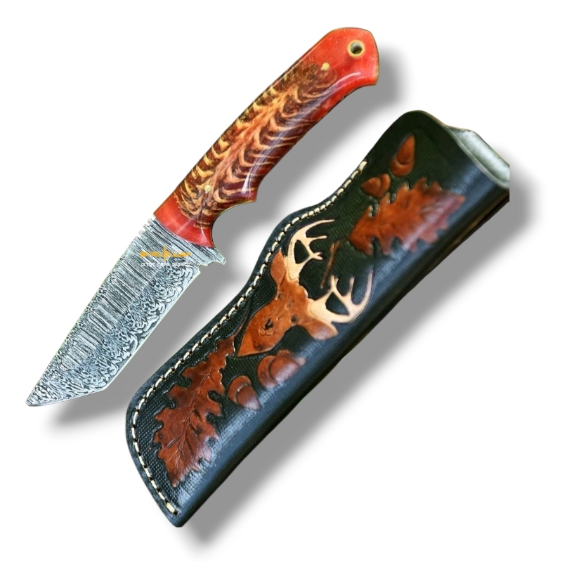 Damascus steel Tanto knife 