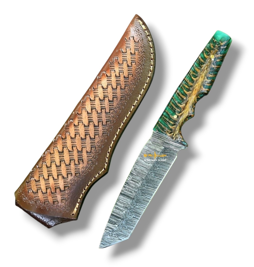 Damascus steel Tanto knife 