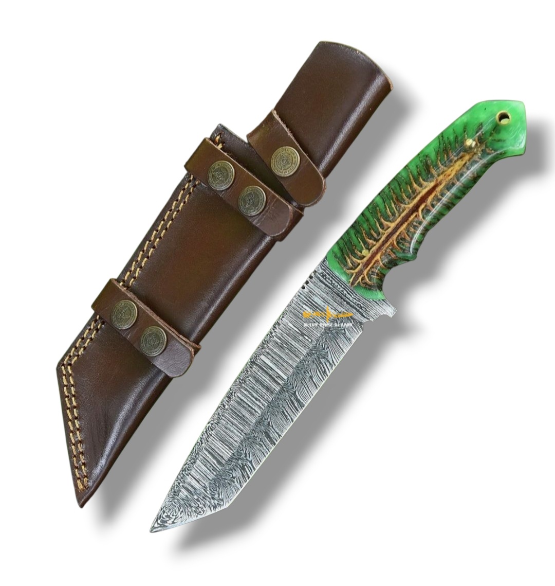 Damascus steel Tanto knife 