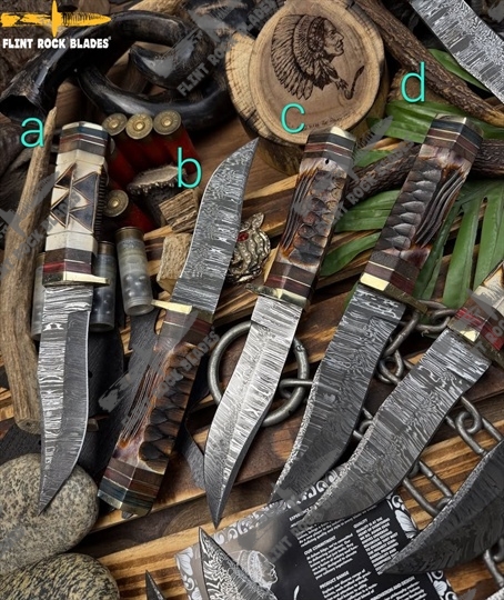 Damascus steel Bowies 