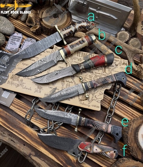 Damascus steel Bowies 