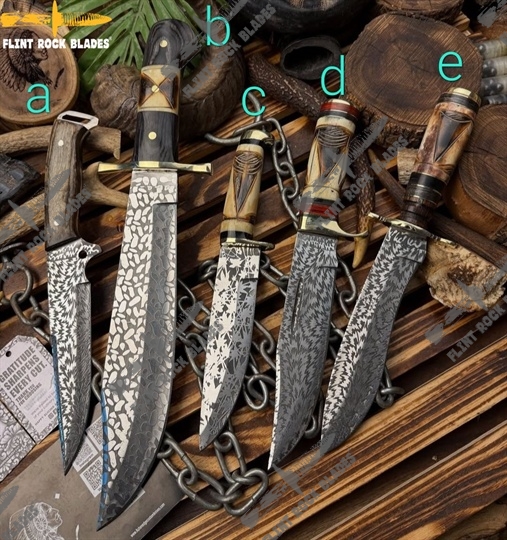 Etched Stainless steel Knives 