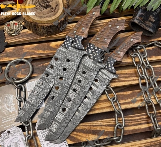 Damascus steel blades knives 