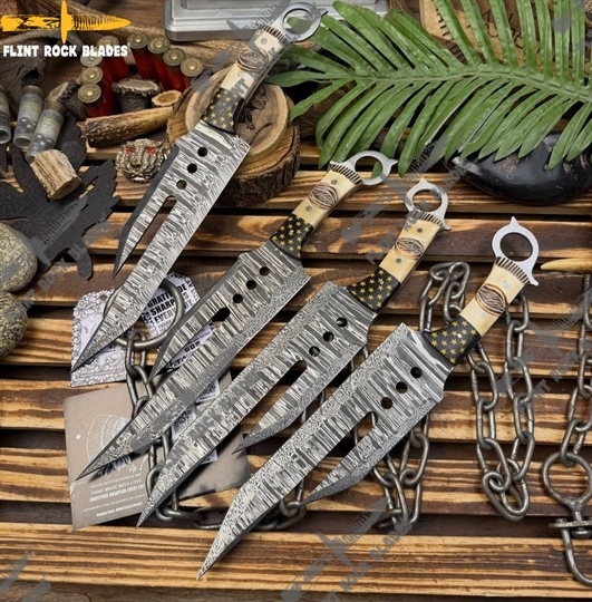 Damascus steel Fixed Blades Knives 
