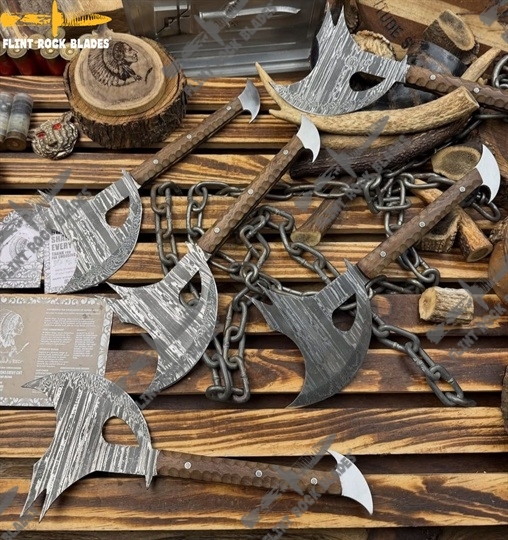 Damascus steel Axes