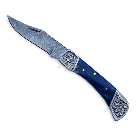 Damascus Steel Folding Knife