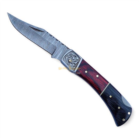 Damascus Steel Folding Knife