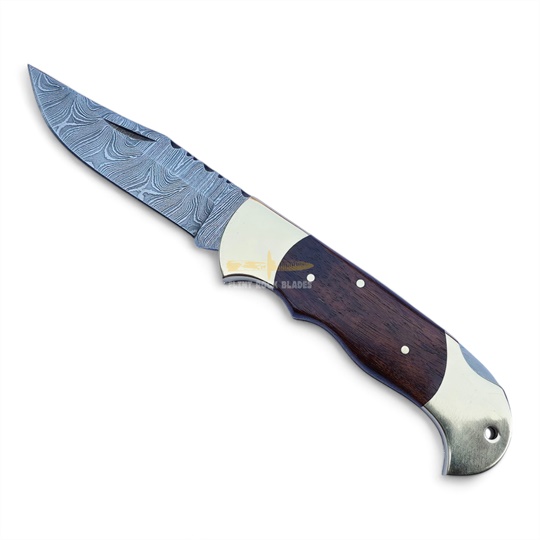 Damascus Steel Folding Knife