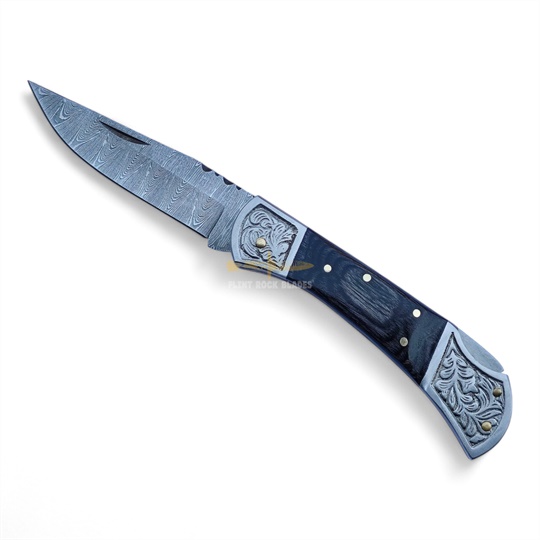 Damascus Steel Folding Knife