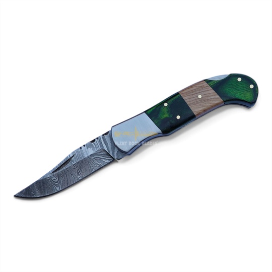 Damascus Steel Folding Knife