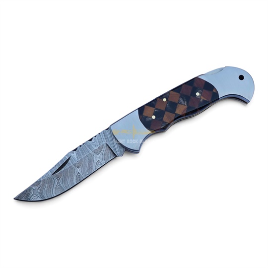 Damascus Steel Folding Knife