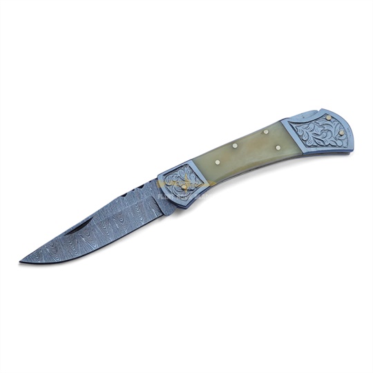 Damascus Steel Folding Knife