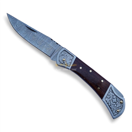 Damascus Steel Folding Knife