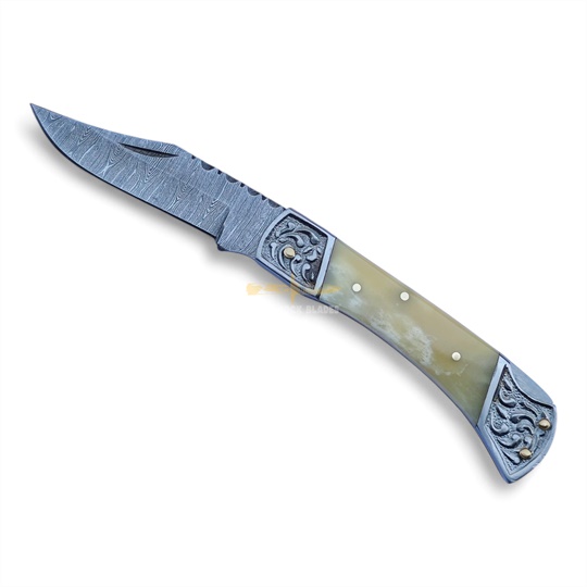 Damascus Steel Folding Knife