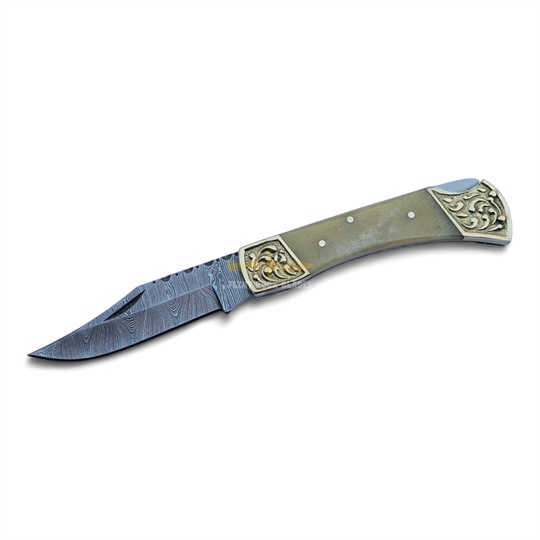 Damascus Steel Folding Knife