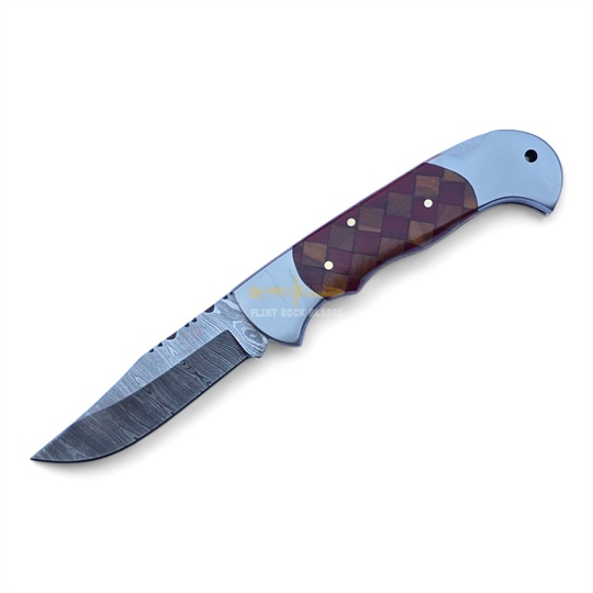 Damascus Steel Folding Knife
