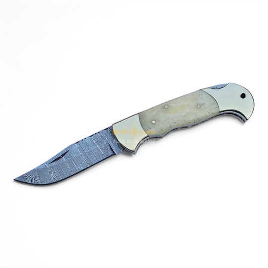 Damascus Steel Folding Knife