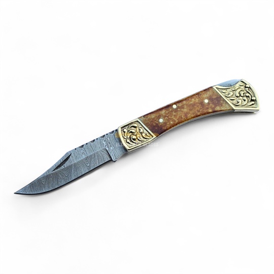 Damascus Steel Folding Knife