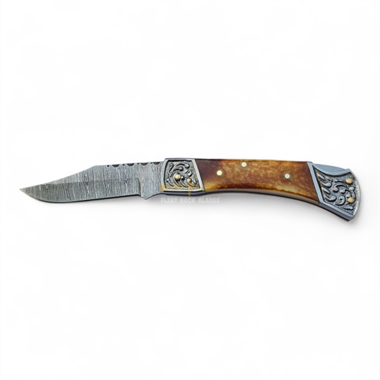 Damascus Steel Folding Knife