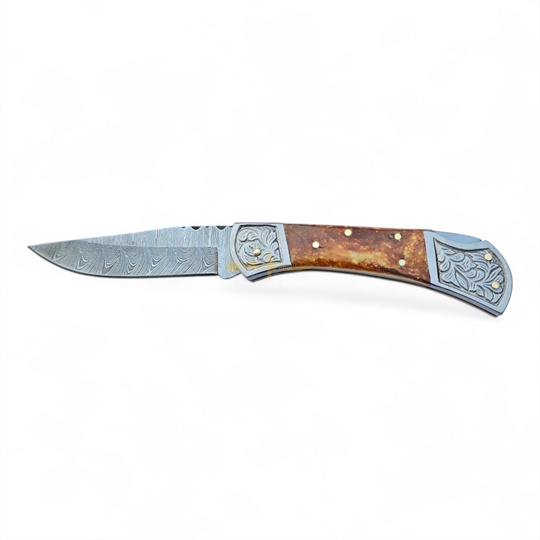 Damascus Steel Folding Knife